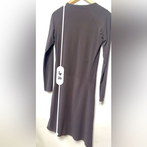 MC Planet by Innate Asymmetrical Lagenlook Long Sleeve Dress in Brown 10 NWOT - Picture 14 of 15